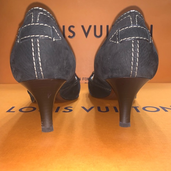 Louis Vuitton black Suede Morsetto loafer pump - Picture 8 of 9